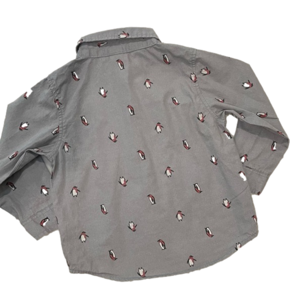 ⭐️Old Navy, 2 Piece, 18-24M Sweater and Button Down Shirt, Red and Gray. 5/$25 - Picture 4 of 6
